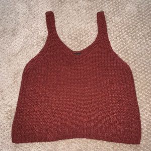 Moon & Madison Maroon Knit Tank Top